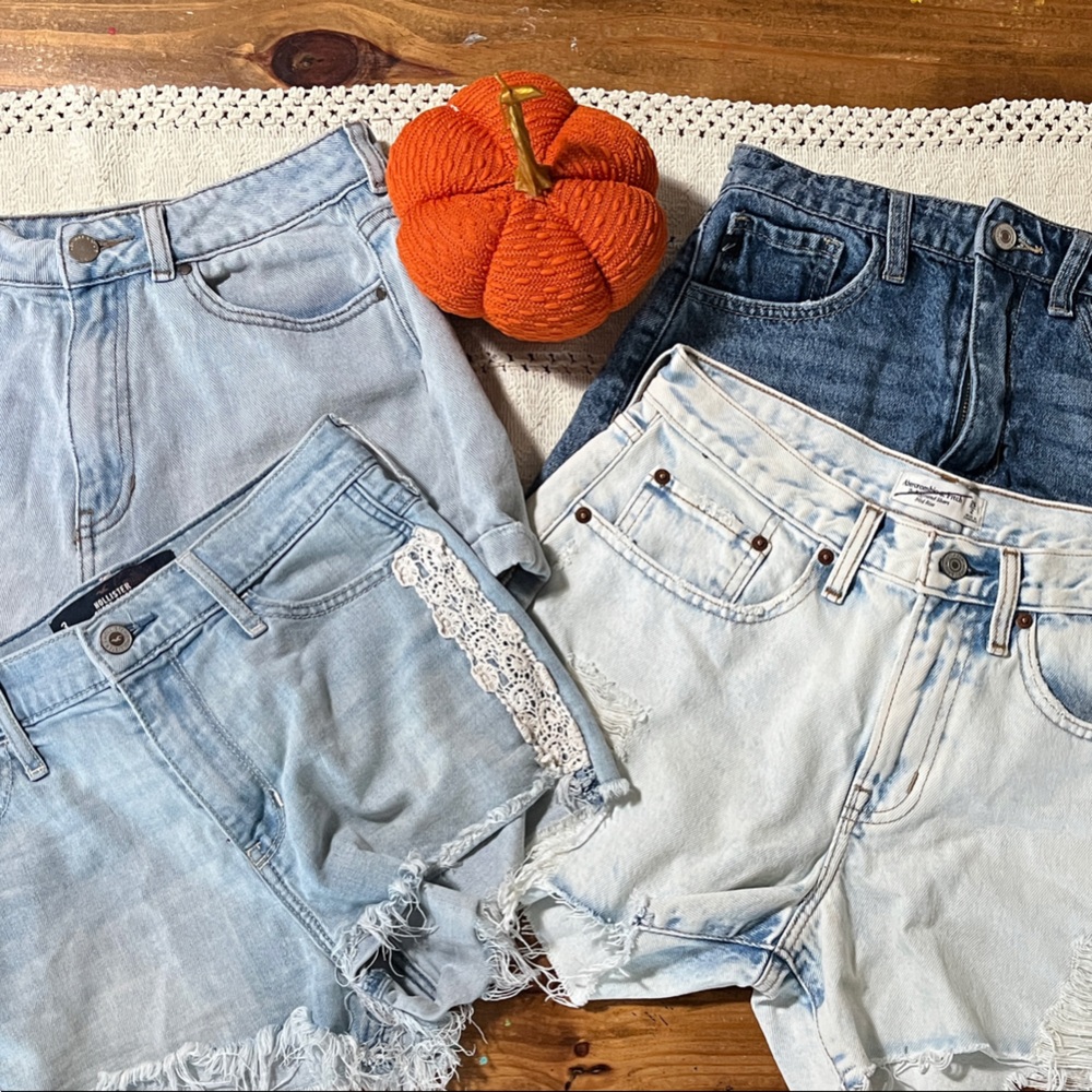 Hollister, Abercrombie, Kendall & Kylie and KanCan Jean Shorts Set. Size 2 & 3
